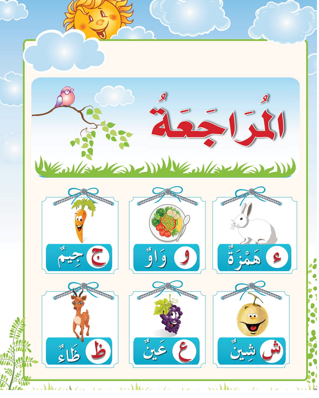 حل أسئلة درس مراجعة – همزة ج و ش ع ظ – أحب لغتي صف أول فصل أول – 2026