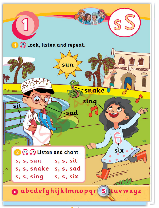 حل أسئلة Sounds and Spelling – Unit 1 : Family and friends