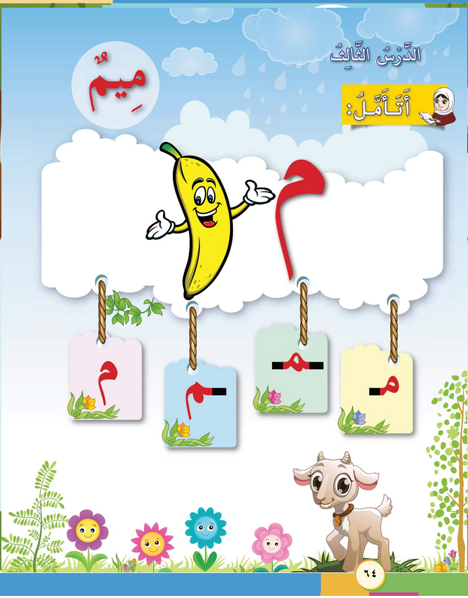 حل أسئلة الدرس (3) حرف – ميم – أحب لغتي صف أول فصل أول – 2026