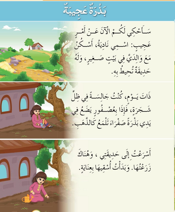 حل أسئلة الدرس (2) بذرة عجيبة – أحب لغتي صف أول فصل ثاني – 2026