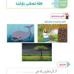 حل أسئلة الدرس (3) الله تعالى رازقنا – ديني حياتي صف ثاني فصل ثاني – 2026