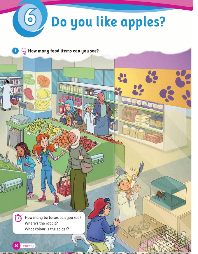 حل أسئلة Class Book – Unit 6 : Do you like apples