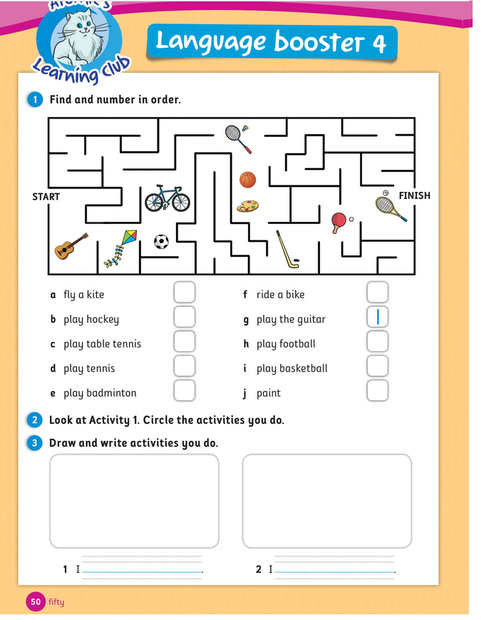 حل أسئلة Activity Book – Language booster 4