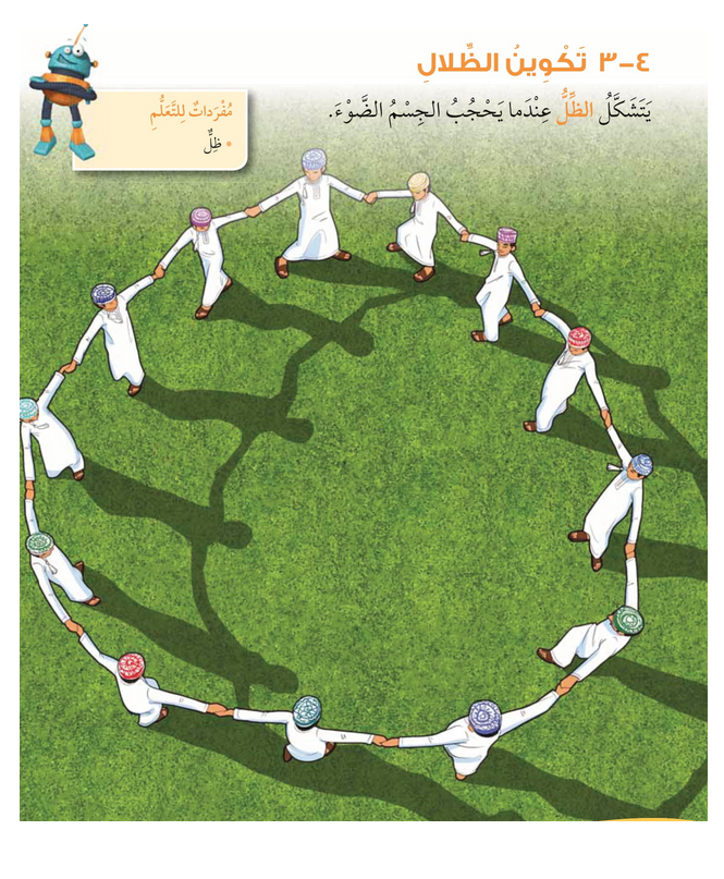 حل أسئلة درس تكوين الظلال – علوم صف ثاني فصل ثاني – 2026