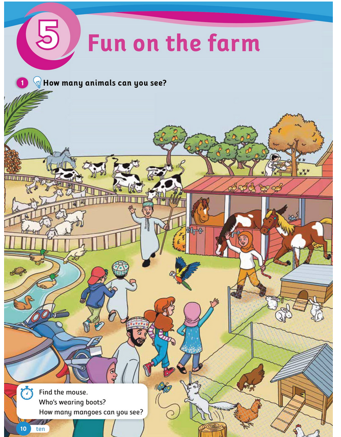 حل أسئلة Class Book – Unit 5 : Fun on the farm