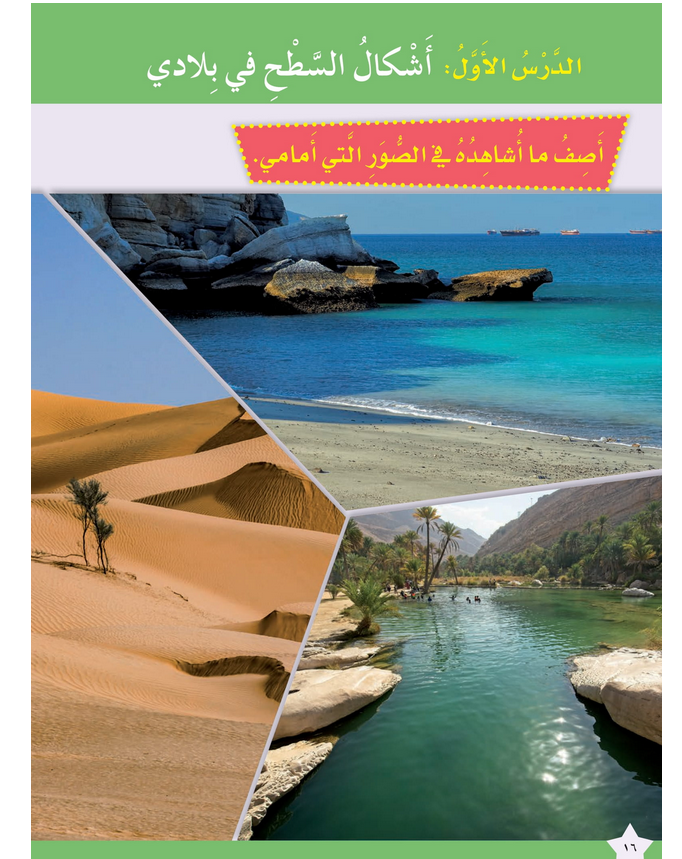 حل الدرس (1) أشكال السطح في بلادي – دراسات اجتماعية صف ثالث فصل ثاني – 2026