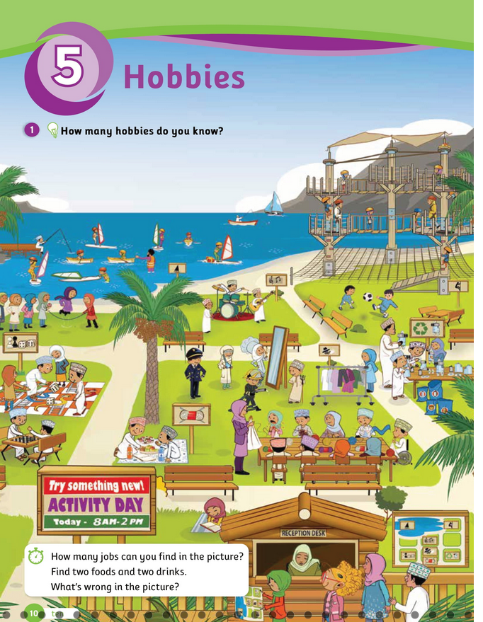 حل أسئلة Class Book – Unit 5 : Hobbies