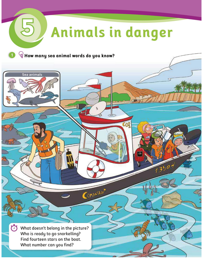 حل أسئلة Class Book – Unit 5 : Animals in danger
