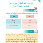 حل أسئلة الدرس (1) الإخفاء الحقيقي – ديني قيمي صف سادس فصل ثاني – 2026