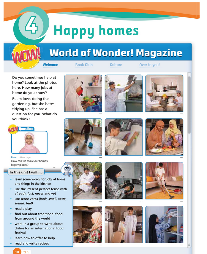 حل أسئلة Class Book – Unit 4 : Happy homes