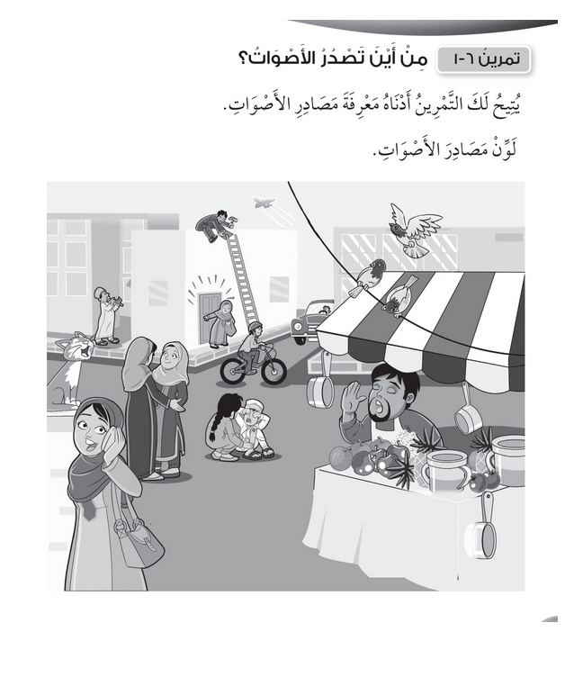 حل تمرين 6-1 من أين تصدر الأصوات؟ – علوم صف أول فصل ثاني – 2026