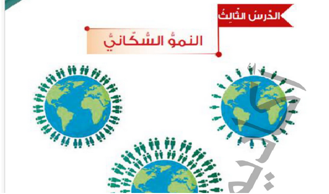 حل الدرس (3) النمو السكانـي – دراسات اجتماعية صف سادس فصل ثاني – 2026