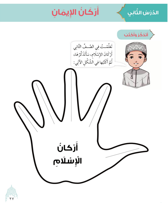 حل أسئلة الدرس (2) أركان الإيمان – ديني حياتي صف ثالث فصل أول – 2026