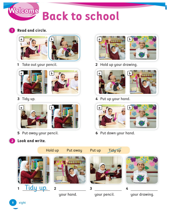 حل أسئلة Activity Book – Back to school