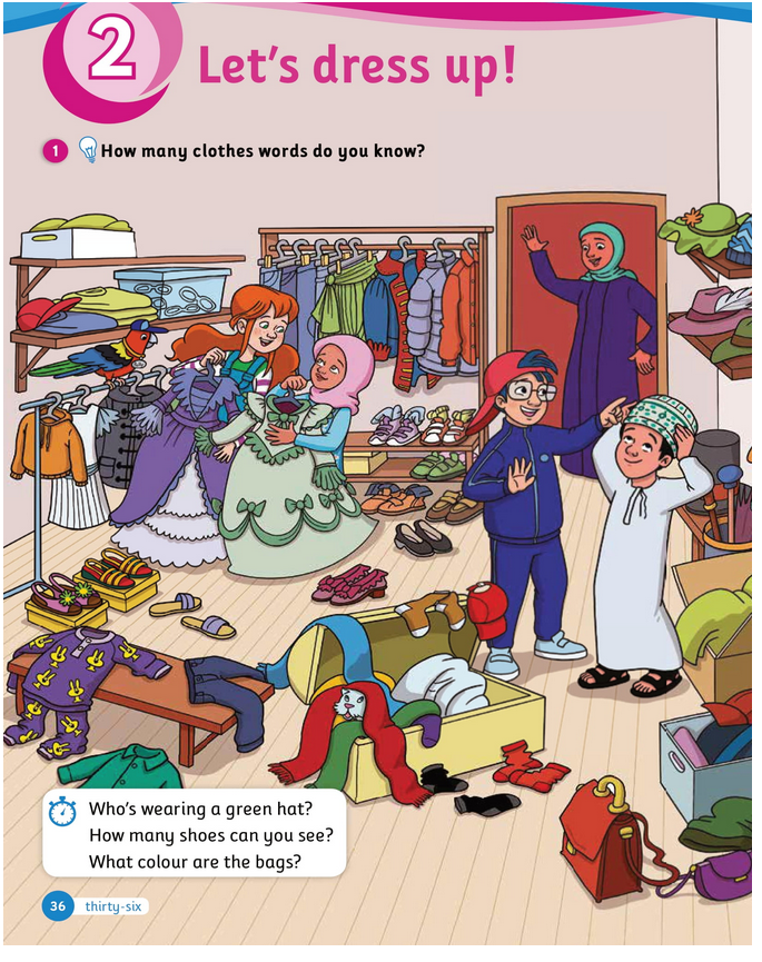 حل أسئلة Class Book – Unit 2 : Let’s dress up