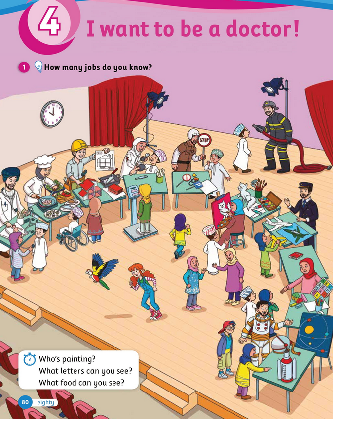 حل أسئلة Class Book – Unit 4 : I want to be a doctor