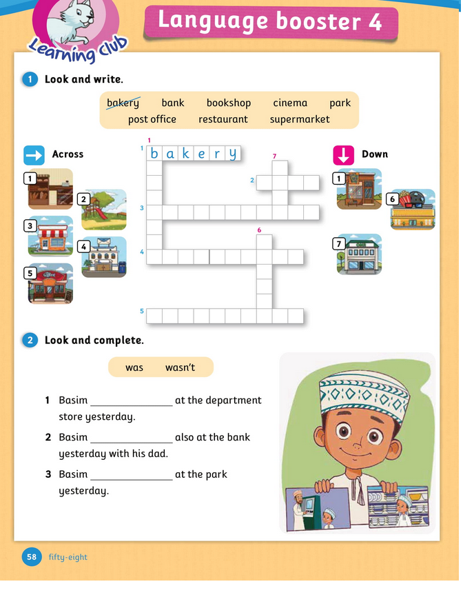 حل أسئلة Activity Book – Language booster 4 : Social Studies