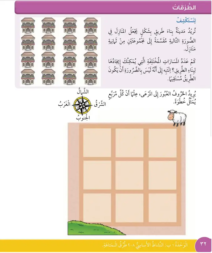 حل درس الطرقـات – رياضيات صف ثالث فصل أول – كتاب الطالب