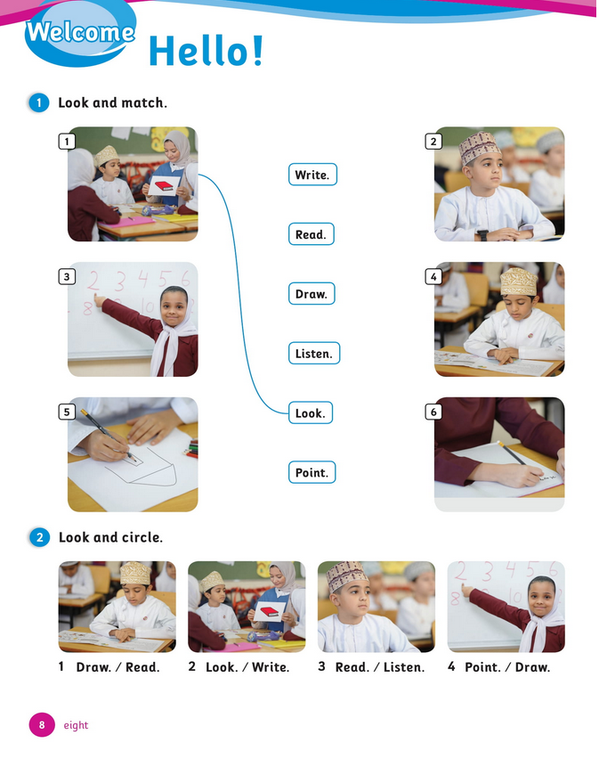 حل أسئلة Activity Book – Welcome Hello