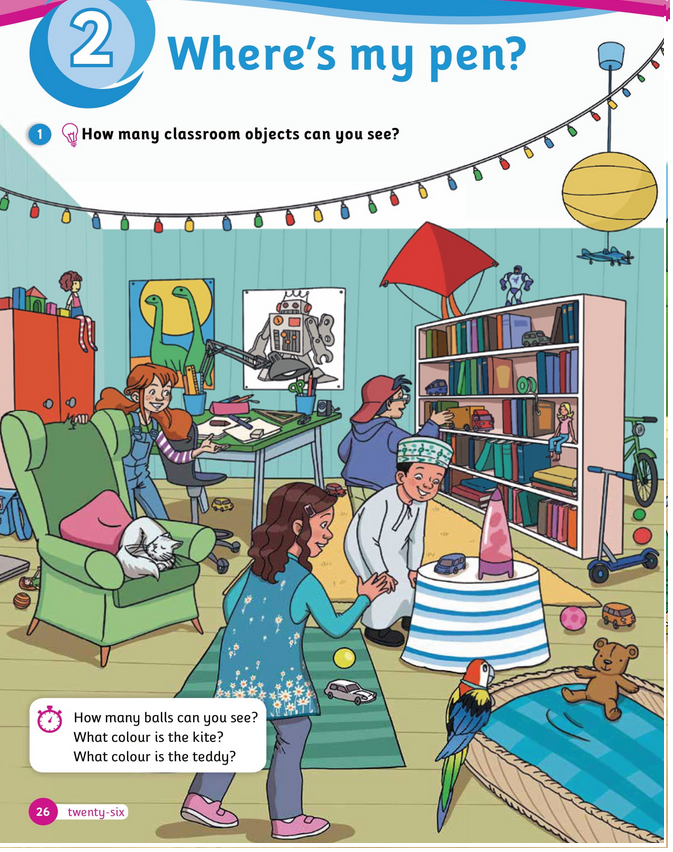 حل أسئلة Class Book – Unit 2 : Where’s my pen