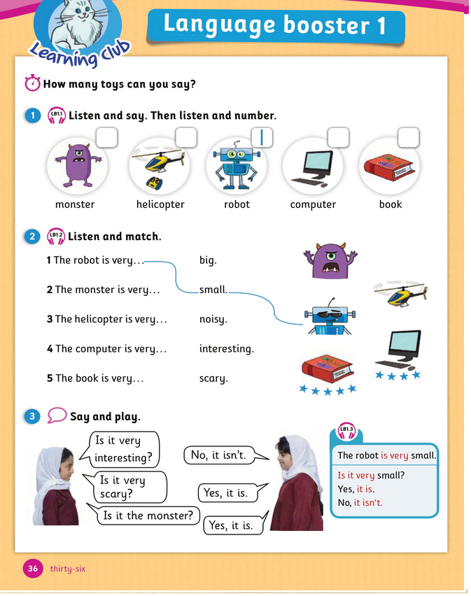 حل أسئلة Class Book – Language booster 1