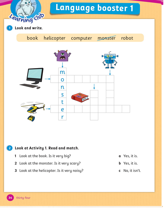 حل أسئلة Activity Book – Language booster 1