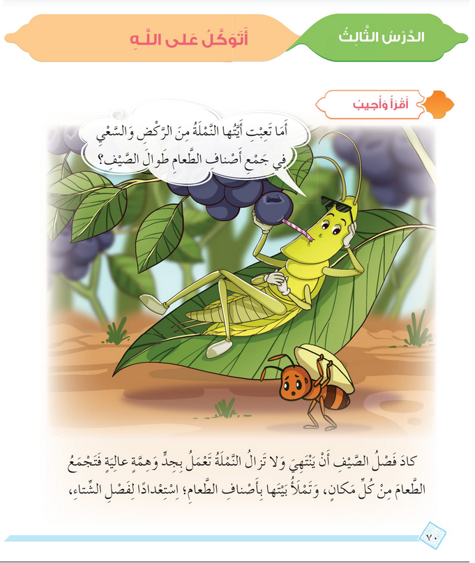 حل أسئلة الدرس (3) أتوكل على الله – ديني حياتي صف رابع فصل أول – 2026