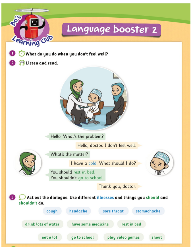 حل أسئلة Class Book – Language booster 2