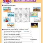 حل أسئلة Activity Book – Bo,s Learning Club : Language booster 4