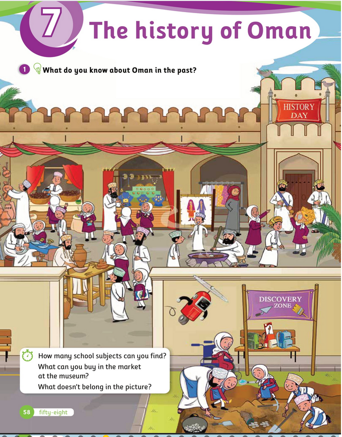 حل أسئلة Class Book – Unit 7 : The history of Oman
