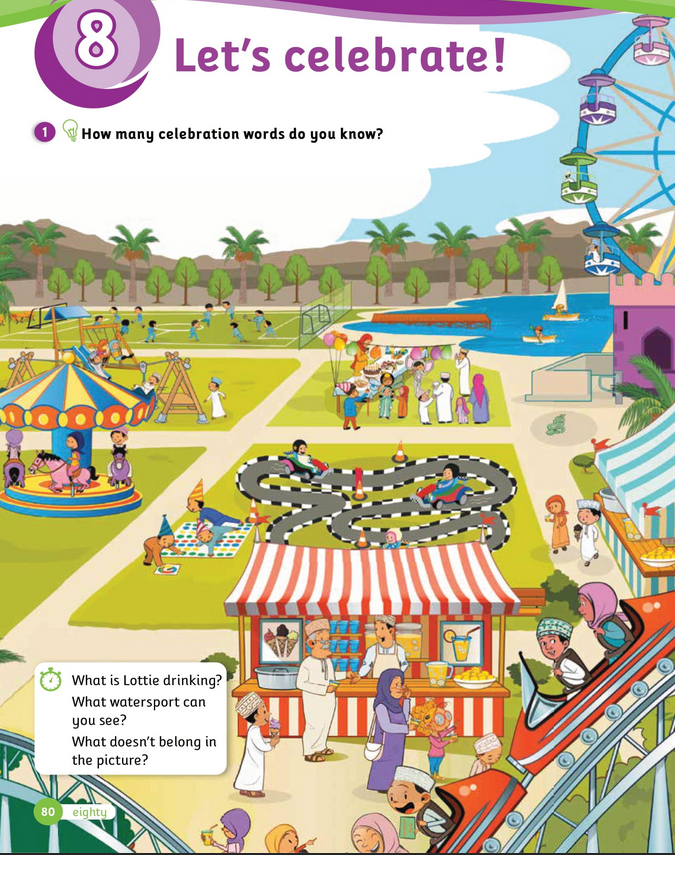 حل أسئلة Class Book – Unit 8 : Let’s celebrate