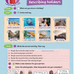 حل أسئلة Class Book – Social Studies : Describing holidays