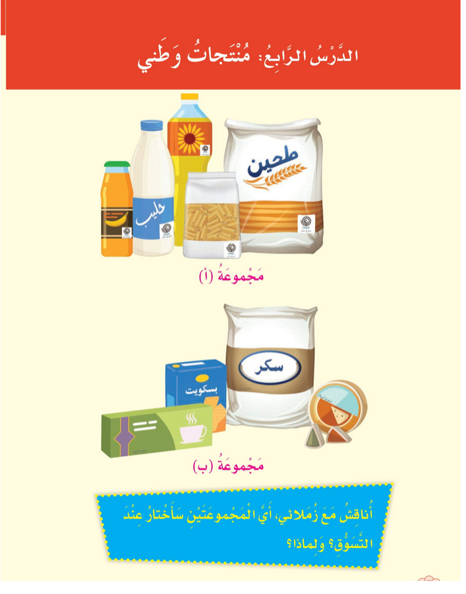 حل الدرس (4) منتجات وطني – دراسات اجتماعية صف ثالث فصل ثاني – 2026