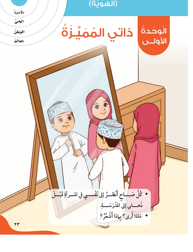 حل أسئلة مقدمة الوحدة الأولى ذاتي المميزة – الهوية والمواطنة صف أول فصل أول – 2026