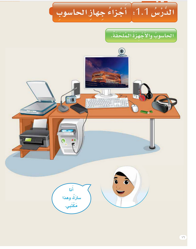 حل الدرس (1) أجزاء جهاز الحاسوب – عالمي الرقمي صف ثاني فصل أول – 2026