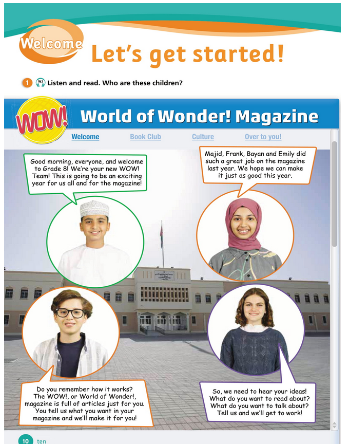 حل أسئلة Class Book – Welcome : Let’s get started