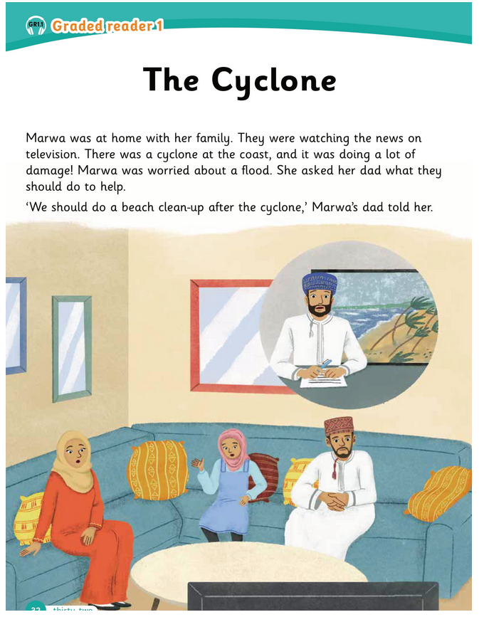حل أسئلة Class Book – Unit 1 – graded reader 1 The Cyclone