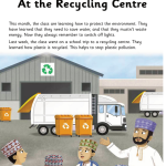 حل أسئلة Class Book – Unit 1 – graded reader 2 At the Recycling Centre
