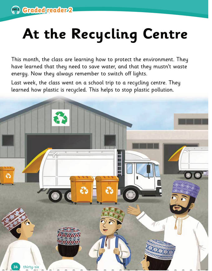حل أسئلة Class Book – Unit 1 – graded reader 2 At the Recycling Centre