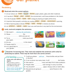 حل أسئلة Activity Book – Unit 1 : Our planet