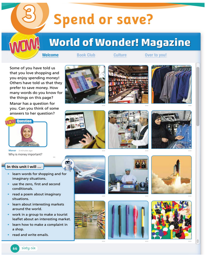 حل أسئلة Class Book – Unit 3 : Spend or save