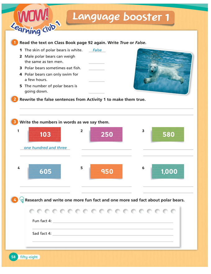 حل أسئلة Activity Book – Learning Club 1