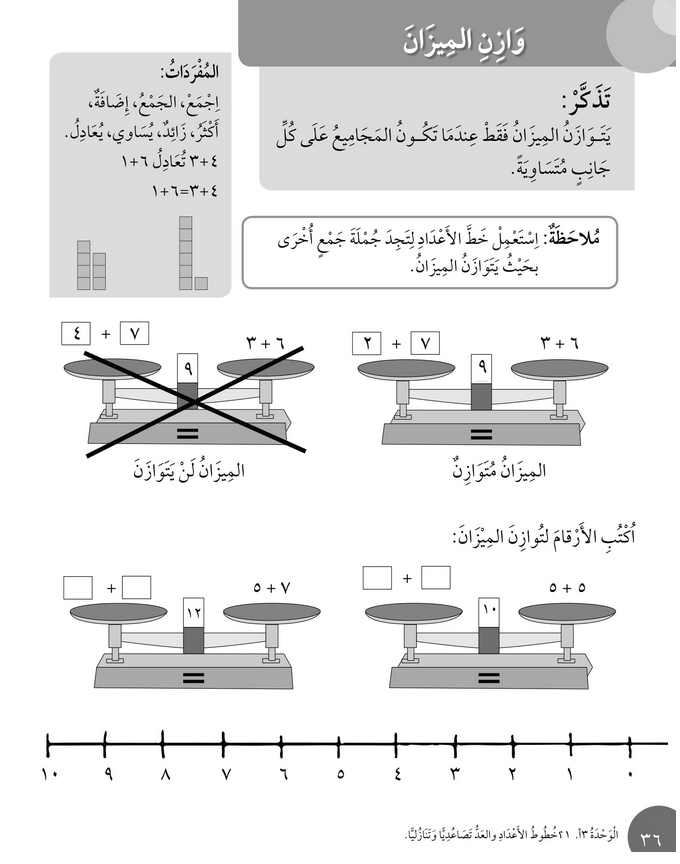 حل أسئلة درس وازن الميزان – رياضيات أول فصل ثاني (كتاب النشاط) – 2026