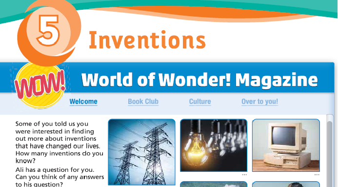 حل أسئلة Class Book – Unit 5 – Inventions