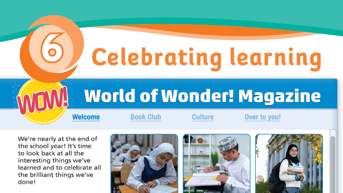 حل أسئلة Class Book – Unit 6 – Celebrating learning