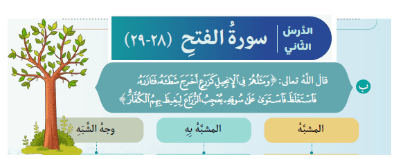 حل الدرس (2) سورة الفتح – ديني منهجي صف تاسع فصل ثاني – 2026